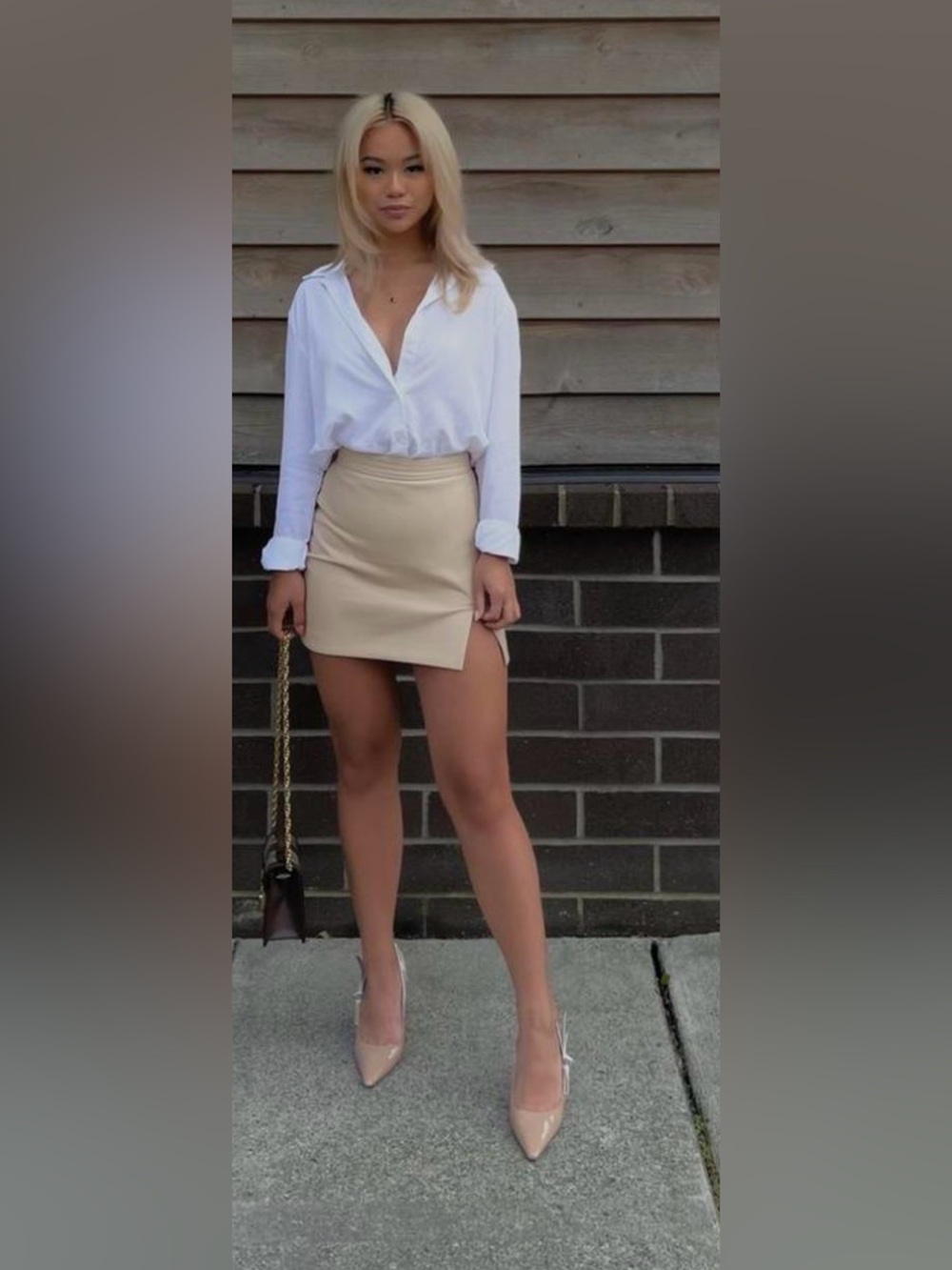 Aritzia Wilfred Patio Vegan Leather Mini Skirt